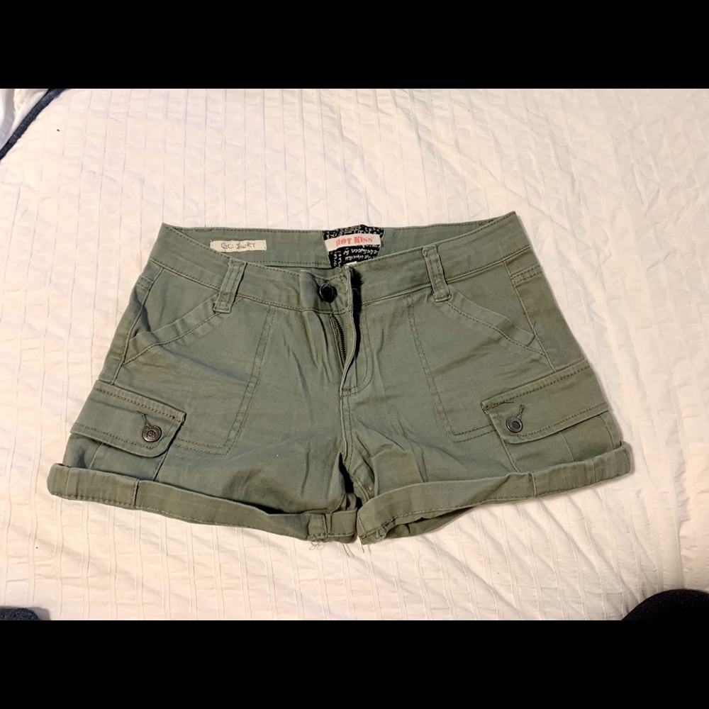 Women’s Army Green Stretch Shorts